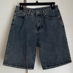 Classic Dark Wash Denim Shorts